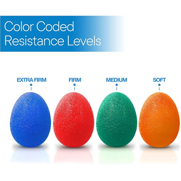 RMS 4-Pack Hand Exercise Balls - Physical & Occupational Therapy Kit. BRAND NEW - Picture 2 of 11